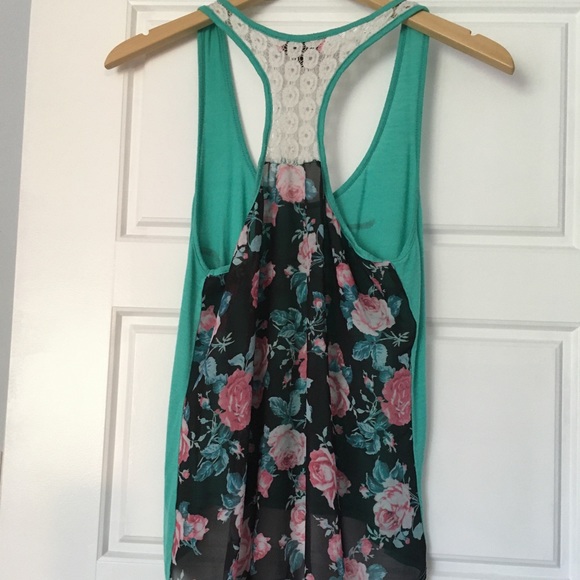 High low floral tank - Picture 4 of 5
